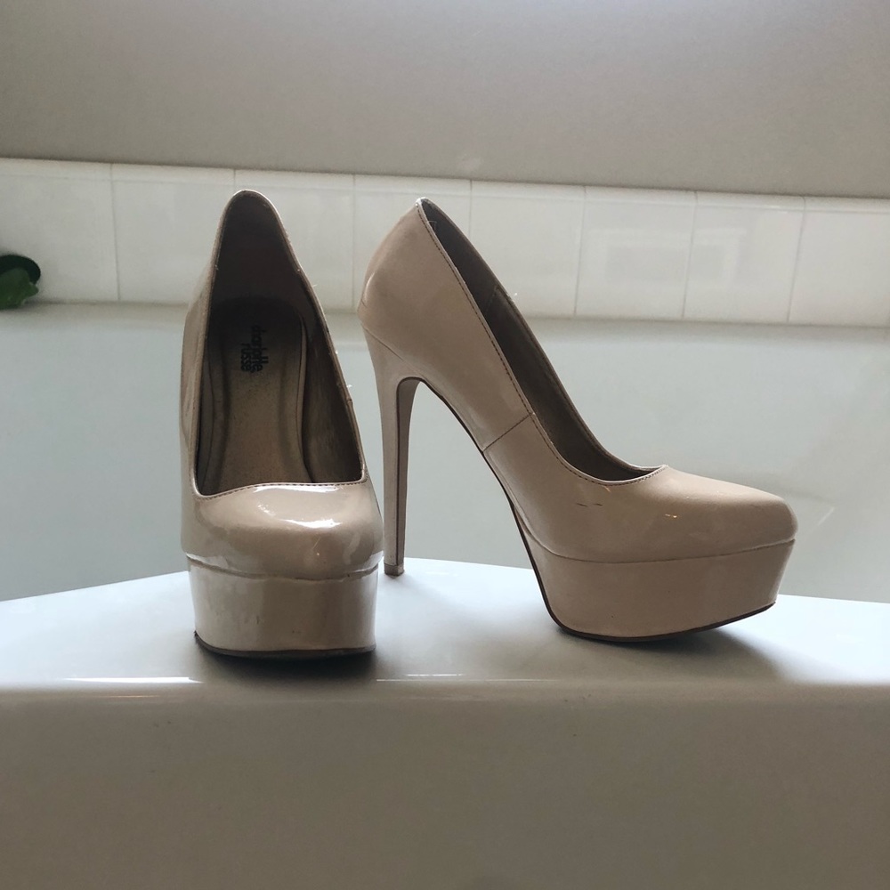 Beige stiletto heels